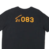 NIKE Mens Black & Orange Graphic T-Shirt L Short Sleeve Crew Neck B-52