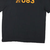 NIKE Mens Black & Orange Graphic T-Shirt L Short Sleeve Crew Neck B-52