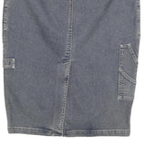 ELIE TAHARI Womens Grey Denim Mini Skirt Cotton Blend Comfortable Casual Pockets