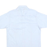 JOCKEY Mens Light Blue Shirt L Cotton Blend Casual Classic Fit Short Sleeve