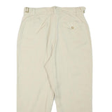 CERRUTI Womens Linen Blend Cream Relaxed Straight Trousers W31 L25 Casual Smart