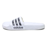 ADIDAS Adilette White Black Mens Slide Sandals Synthetic UK 11 Comfortable Pool