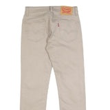 LEVI'S 511 Mens Slim Jeans Beige Cotton Blend W28 L29 Classic Zip Pocket Detail