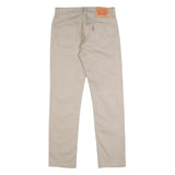 LEVI'S 511 Mens Slim Jeans Beige Cotton Blend W28 L29 Classic Zip Pocket Detail