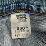 Made In USA 550 Levis Jeans - 36W 32L Light Wash Cotton
