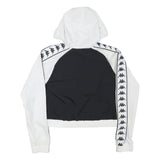 KAPPA Womens Black & White Logo Print Zip Up Jacket XS Polyester Blend
