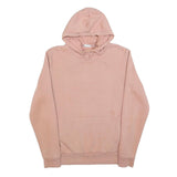 PUMA Mens Pink Pullover Hoodie M Embossed Logo Cotton Blend Casual Jumper