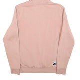 PUMA Mens Pink Pullover Hoodie M Embossed Logo Cotton Blend Casual Jumper