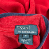Age 5 Polo By Ralph Lauren 1/4 Zip - Small Red Cotton