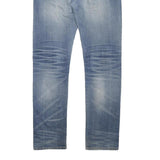DICKIES Mens Regular Denim Blue Jeans W32 L32 Classic Zip Casual Wear