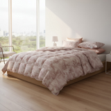 Anyhouz Duvet Cover – Rose Gold Cloudy Fluffy Puffer Bed Comforter