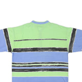 PERMIT Mens Blue & Green Graphic T-Shirt XL Short Sleeve Round Neck Cotton Blend