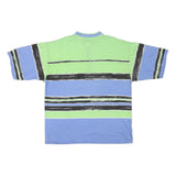 PERMIT Mens Blue & Green Graphic T-Shirt XL Short Sleeve Round Neck Cotton Blend