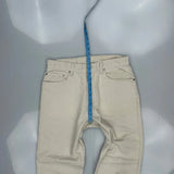 505 Levis Cord Trousers - 34″ Waist Cream Cotton Blend
