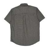 Chaps Ralph Lauren Checked Short Sleeve Shirt - Medium Blue Cotton Blend