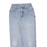CALVIN KLEIN JEANS Womens Regular Fit Blue Denim Light Wash W25 L27 Classic Zip
