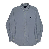 Ralph Lauren Striped Shirt - Large Blue Cotton