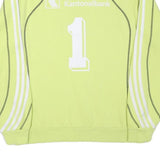 ADIDAS Mens Green Crew Neck M Cotton Blend Sweatshirt Sports Casual