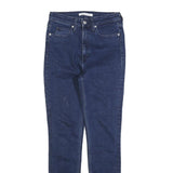 CALVIN KLEIN JEANS Womens Slim Blue Denim Skinny Cotton W28 L32 Zip Pockets