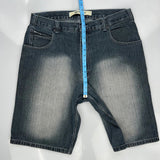 Paco Denim Shorts - 36W 11L Gray Cotton
