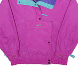 COLUMBIA Womens Purple & Turquoise Windbreaker Jacket M Nylon Plain Lightweight