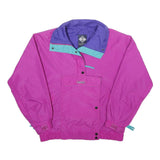 COLUMBIA Womens Purple & Turquoise Windbreaker Jacket M Nylon Plain Lightweight