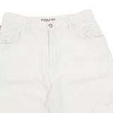 SIGNUM Mens Shorts White Casual Cotton Blend M W30 Comfortable Fit