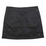PUMA Womens Black Mini Polyester Blend Skort XL Sports Casual Activewear