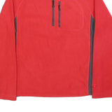 STARTER Mens Red & Grey Sports Style Jumper Pullover Plain Crew Neck Basic Knit