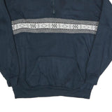 J.B BUCK Mens Blue & Grey Half Zip XL Cotton Sweatshirt Casual Retro Knitted