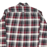 JACHS Mens Red & Black Check Shirt M Cotton Blend Long Sleeve Casual