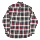 JACHS Mens Red & Black Check Shirt M Cotton Blend Long Sleeve Casual