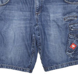 ENGELBERT STRAUSS Mens Denim Blue Cargo Shorts XL W32 Casual Workwear