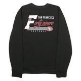 NFL Mens Black San Francisco Forty Niners Crew Neck L Cotton Blend Sweatshirt