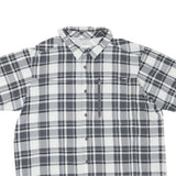 COLUMBIA Mens Black & White Check Shirt 2XL Button Front Outdoor Casual Cotton