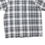 COLUMBIA Mens Black & White Check Shirt 2XL Button Front Outdoor Casual Cotton