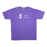HANES Mens Purple Staff Camp 91 Graphic T-Shirt XL Short Sleeve Crew Neck