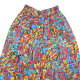 Womens Colourful Casual Patterned Shorts XS W24 Elastic Waist Polyester Blend