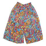 Womens Colourful Casual Patterned Shorts XS W24 Elastic Waist Polyester Blend