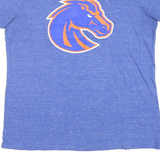 NIKE Womens Blue & Orange Boise State Broncos Graphic T-Shirt S Crew Neck Short