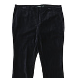LAUREN RALPH LAUREN Womens Velvet Black Relaxed Trousers W40 L32 Classic Zip