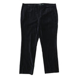 LAUREN RALPH LAUREN Womens Velvet Black Relaxed Trousers W40 L32 Classic Zip