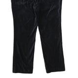 LAUREN RALPH LAUREN Womens Velvet Black Relaxed Trousers W40 L32 Classic Zip