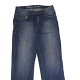 CANUS JEANS Mens Blue Regular Fit Straight Leg Denim W34 L31 Cotton Zip Comfort