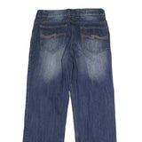 CANUS JEANS Mens Blue Regular Fit Straight Leg Denim W34 L31 Cotton Zip Comfort