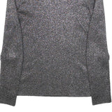 ALEXANDER WANG Womens Black Printed Top Long Sleeve Crew Neck L Designer