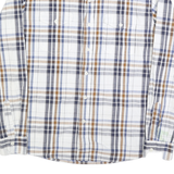 WRANGLER Mens Blue & Beige Plaid Shirt L Classic Cotton Button Down Casual