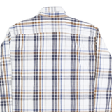 WRANGLER Mens Blue & Beige Plaid Shirt L Classic Cotton Button Down Casual