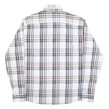 WRANGLER Mens Blue & Beige Plaid Shirt L Classic Cotton Button Down Casual