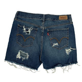 Levis Denim Shorts - 31W UK 12 Blue Denim